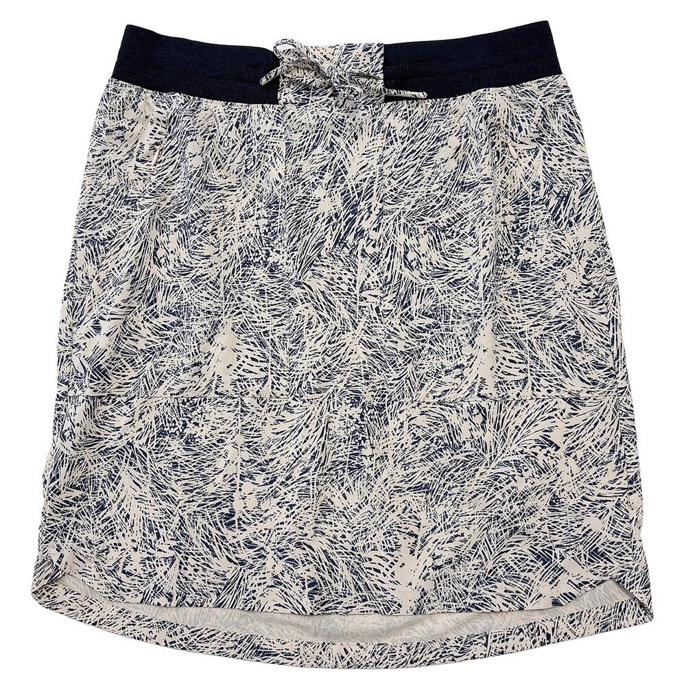 Royal Robbins Spotless Evolution Skirt Womens S Navy Beige Travel Hiking Pockets